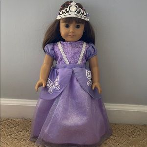 American Girl Princess Gown & Tiara